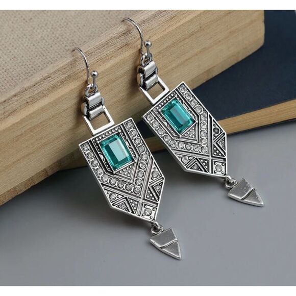 🩵 NEW Boho style silver drop dangle earrings 🩵 - Picture 2 of 7
